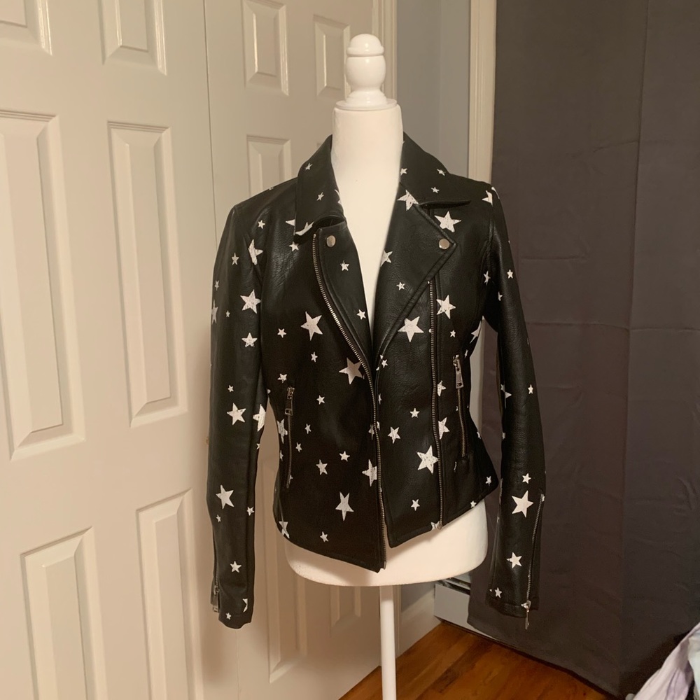 Black faux leather jacket